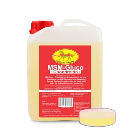 Scheidler horse-direkt MSM&Glucosamin + Chondroitin-Liquid-, Bewegungs- Liquid für Pferde - 2500ml mit MSM Glucosaminen+Chondroitin, flüssig - Erhalt der Bewegungsfreude- die Alternative zu Pulver von Scheidler horse-direkt