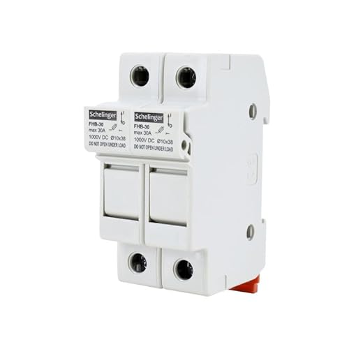 Schelinger Sicherungshalter 2P 10x38-1000V DC - 32A max - DIN-Schiene - IP20 von Schelinger