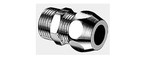 SCHELL 064010699 Gerade-Verschraubung mit Außengewinde , Verschraubung aus Messing mit Quetschverschraubungen, für Kupferrohr Ø 10 und Außengewinde , DN 10 G 3,8 AG x DN 10 G 3,8 AG, Chrom von Schell