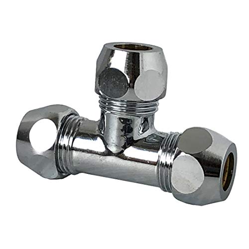 Schell 064550699 Gerade Doppel-Verschraubung (für Kupferrohr ø 8 mm, Oberfläche Chrom) 064360699 von Schell