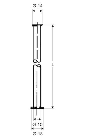 Schell 500070699 Kupferrohr mit Bördel 10x1000mm chrom für 3/8"x1/2" von Schell