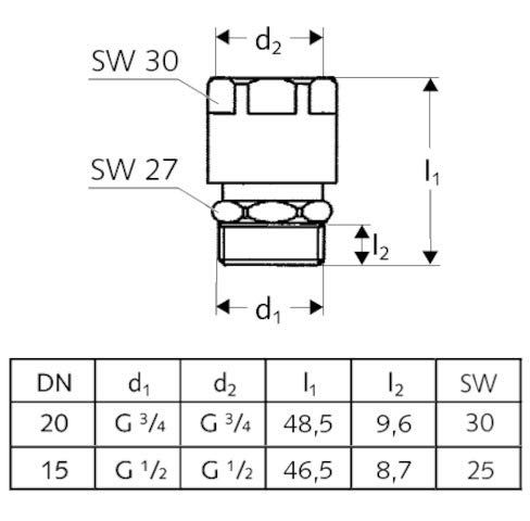 Schell - Durchfluss-Typ Belüfter c din-dvgw registriert, Chrom 3/4 " von Schell