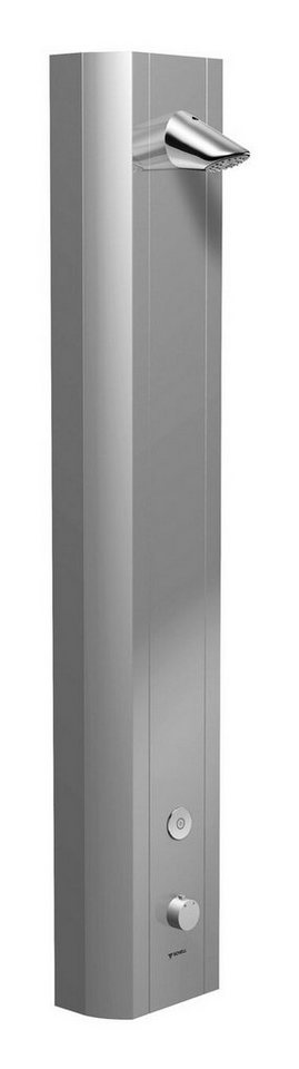 Schell Duschsäule Linus, Höhe 120 cm, Thermostat mit Duschkopf Aerosolarm CVD-Touch-Elektronik Alu-eloxiert von Schell