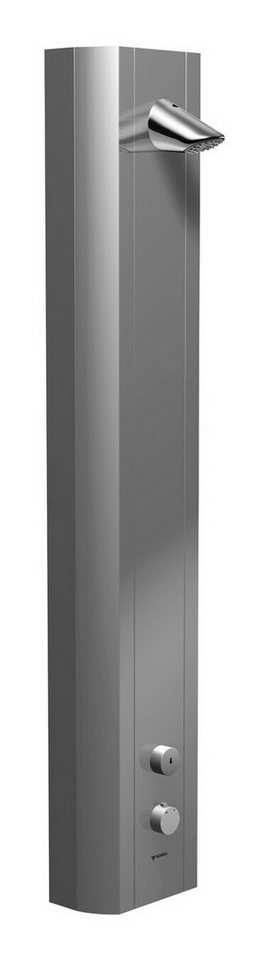 Schell Duschsäule Linus, Höhe 120 cm, Thermostat mit Duschkopf Aerosolarm Selbstschluss Alu-eloxiert von Schell