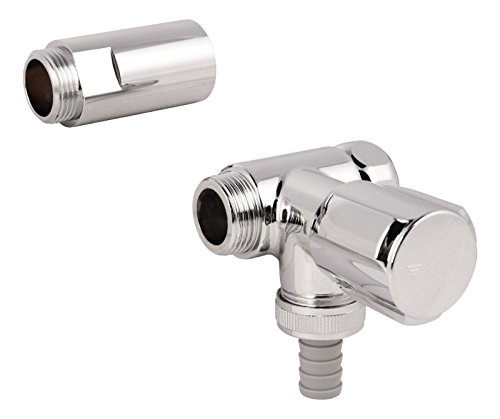 Schell Geräteanschlussarmatur Comfort, 033240699, Geräte-Ventil für Wandbatterien, Anschluss rechts, Fettkammeroberteil, Rückflussverhinderer, Überwurfmutter, 3/4 Zoll, Messing, Chrom, 17539 5 von Schell