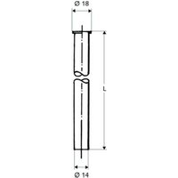 Schell Kupferrohr 14 mm für 1/2", Bördel 18 mm, chrom 500 mm von Schell