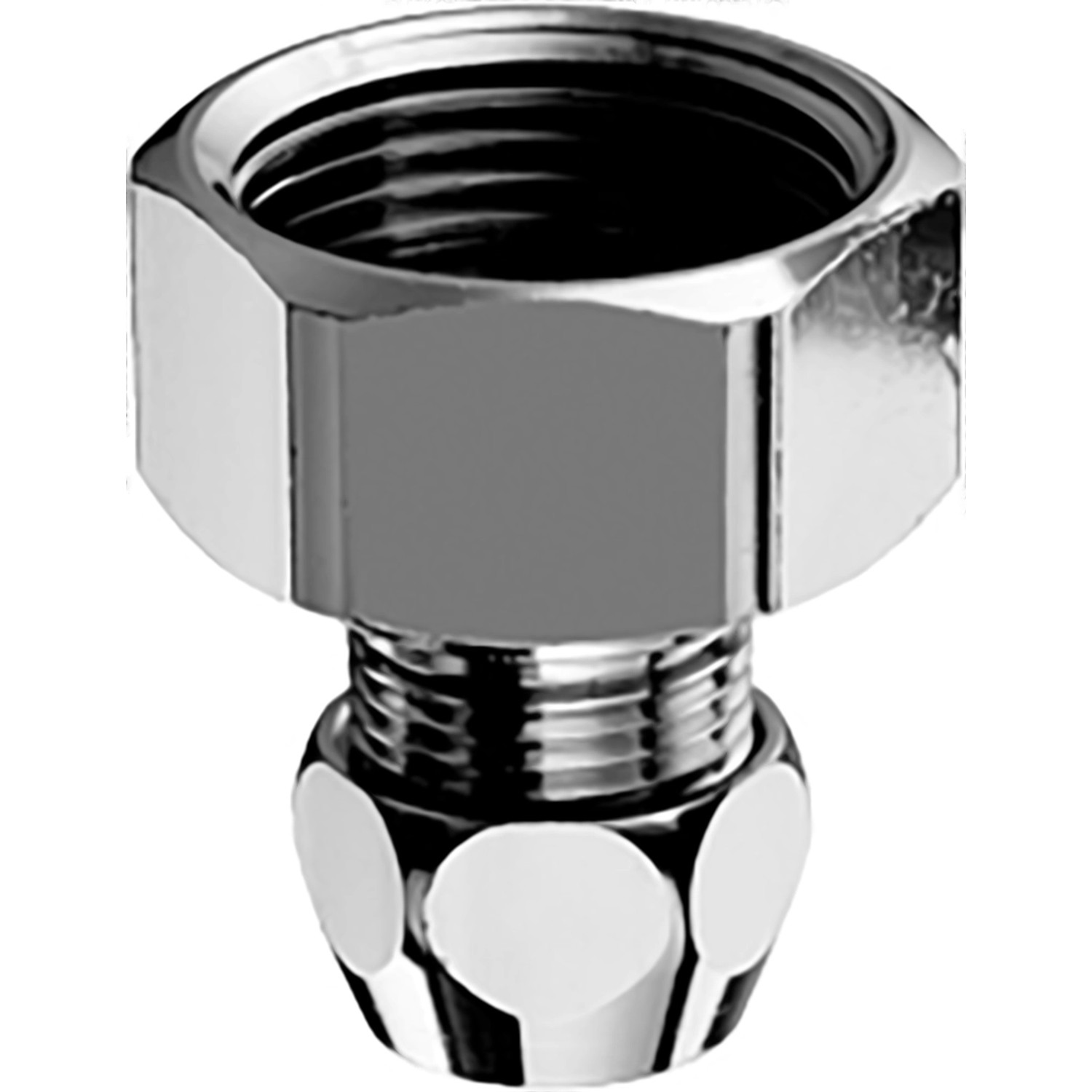 Schell Wasserzähler-Verschraubung 20 mm (3/4 Zoll) IG Chrom mit 10 mm (3/8 Zoll) von Schell