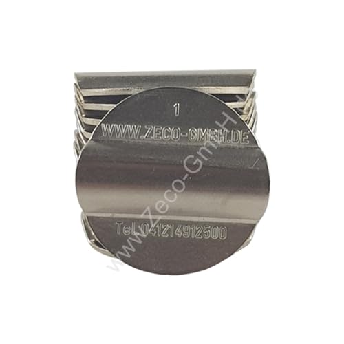 Zeco Wertmarke AM7 Schellka Silber, Waschmarke Duschmarke, Jeton, Token 50 Stück 26,4 mm x 1,0mm von SchellCount