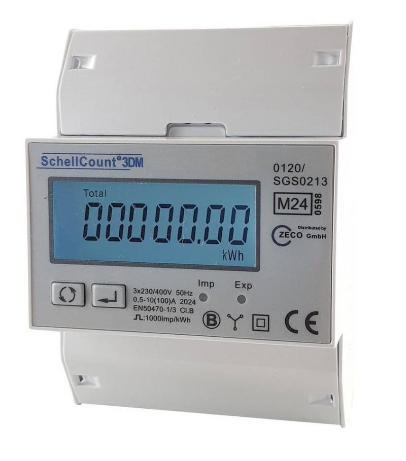 Schellcount Drehstromzähler Modbus RS485, Zweirichtungszähler für DIN Hutschiene Stromzähler, S0 von Schellcount