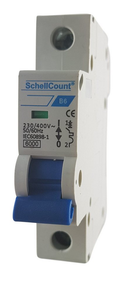 Schellcount Schalter LS-Schalter Leitungsschutzschalter 1-polig B6A 230/400V AC Schellcount Schalter LS-Schalter Leitungsschutzschalter 1-polig B6A 230/400V AC von Schellcount