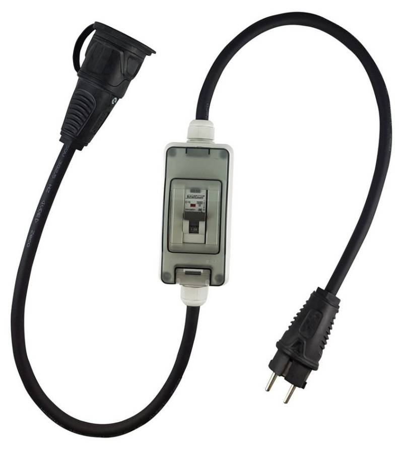 Schellcount Schalter mobiler FI-LS Schalter C10A mit Schuko Verbindungen von Schellcount