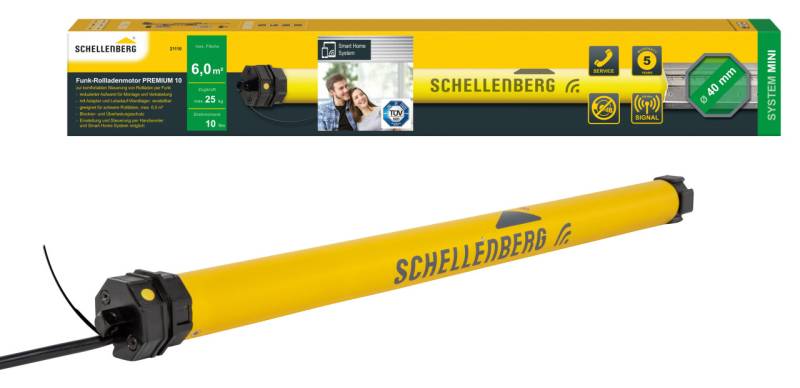 Schellenberg Funk-Rollladenmotor Mini Premium 10 Nm für 40 mm Achtkantwelle von Schellenberg Alfred