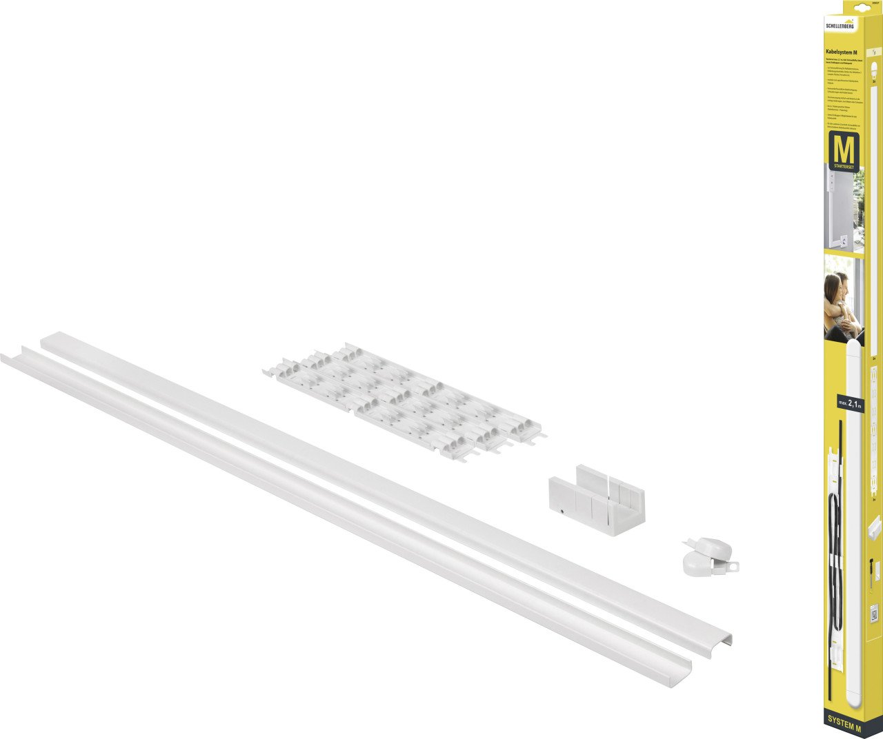 Schellenberg Kabelkanal System M weiß 210 cm Starterset von Schellenberg Alfred