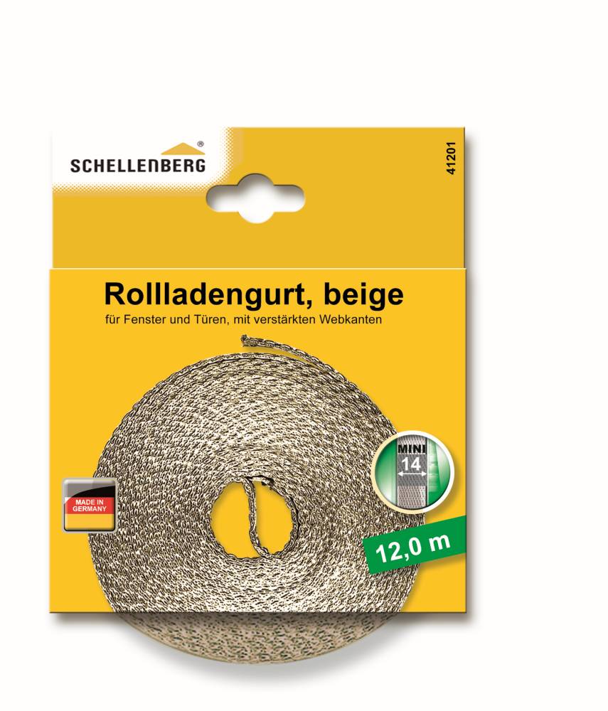 Schellenberg Rollladengurt beige Breite 14 mm - Länge 12 m von Schellenberg Alfred