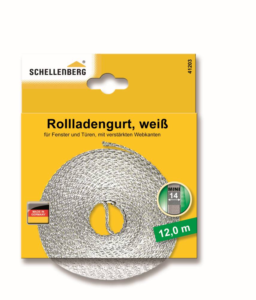 Schellenberg Rollladengurt weiß Breite 14 mm - Länge 12 m von Schellenberg Alfred