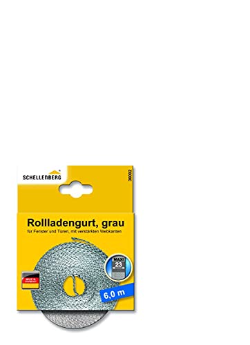 10er-Set Schellenberg 36002 Rollladengurt 23mm/6,0 m grau von Schellenberg