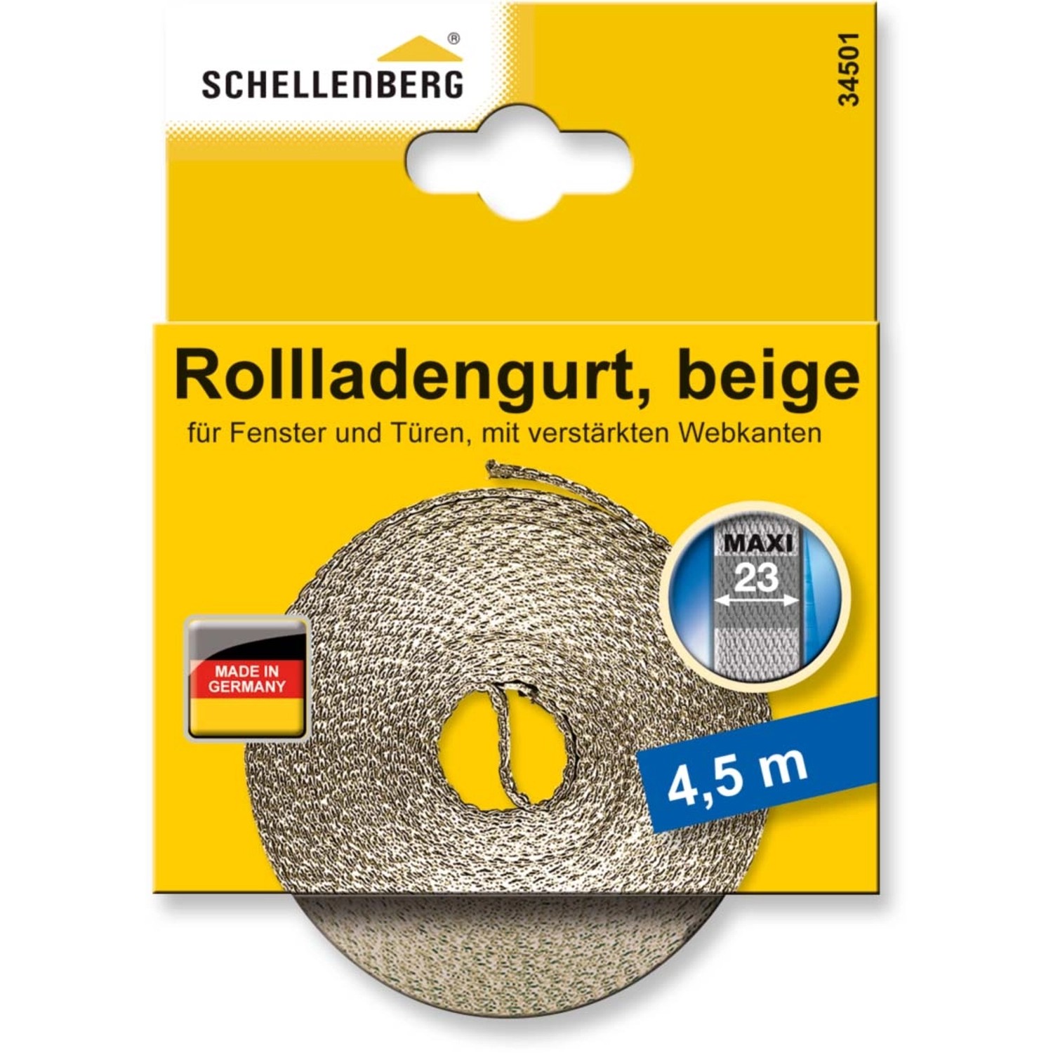 Schellenberg Rollladengurt Maxi 23 mm 4,5 m Beige von Schellenberg