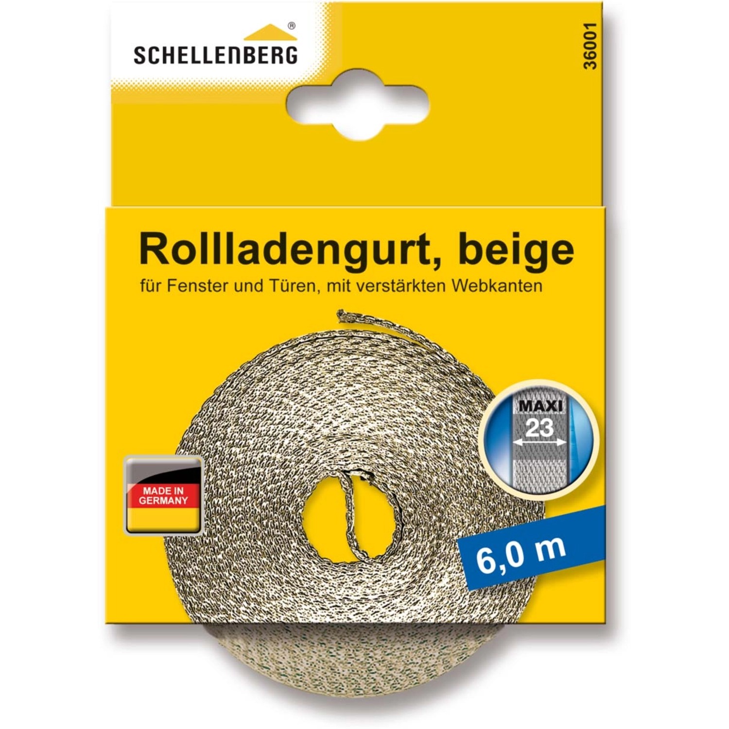 Schellenberg Rollladengurt Maxi 23 mm 6 m Beige von Schellenberg
