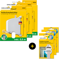SCHELLENBERG Aufputz-Gurtwickler "Aufschraubwickler für das Rollladensystem Mini, inkl. Gurtführung", 180 schwenkbar, mit vormontiertem Rollladengurtband, braun oder weiß von Schellenberg