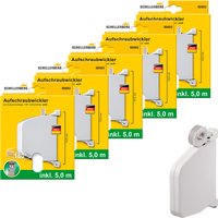SCHELLENBERG Aufputz-Gurtwickler "Aufschraubwickler für das Rollladensystem Mini", schwenkbar, mit vormontiertem Rollladengurtband, braun oder weiß von Schellenberg