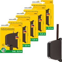 SCHELLENBERG Aufputz-Gurtwickler "Aufschraubwickler für das Rollladensystem Mini", schwenkbar, mit vormontiertem Rollladengurtband, braun oder weiß von Schellenberg
