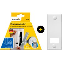 SCHELLENBERG Einlass-Gurtwickler "Unterputz, inkl. Abdeckplatte weiß", 10,5 cm Lochabstand für das Rollladensystem Maxi von Schellenberg