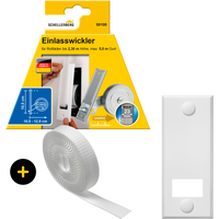 SCHELLENBERG Einlass-Gurtwickler "Unterputz, inkl. Abdeckplatte weiß und Rollladengurt in grau oder weiß", 10,5 cm Lochabstand für das Rollladensystem Maxi von Schellenberg