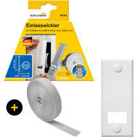 SCHELLENBERG Einlass-Gurtwickler "Unterputz, inkl. Abdeckplatte weiß und Rollladengurt in grau oder weiß", 10,5 cm Lochabstand für das Rollladensystem Maxi von Schellenberg