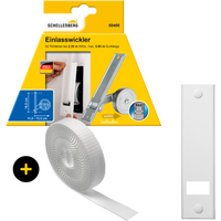 SCHELLENBERG Einlass-Gurtwickler "Unterputz, inkl. Abdeckplatte weiß und Rollladengurt in grau oder weiß", 18,5 cm Lochabstand für das Rollladensystem Maxi von Schellenberg