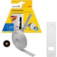 SCHELLENBERG Einlass-Gurtwickler "Unterputz, inkl. Abdeckplatte weiß und Rollladengurt in grau oder weiß", 18,5 cm Lochabstand für das Rollladensystem Maxi von Schellenberg