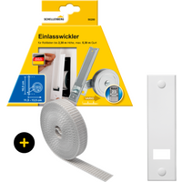 SCHELLENBERG Einlass-Gurtwickler "Unterputz, inkl. Abdeckplatte weiß und Rollladengurt in grau oder weiß" Set, 1 Stk. tlg. 16 cm Lochabstand für das Rollladensystem Maxi von Schellenberg