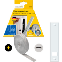 SCHELLENBERG Einlass-Gurtwickler "inkl. Abdeckplatte, Gurtführung, Rollladengurt grau oder weiß", Unterputz Gurtwickler 13,5 cm Lochabstand für das Rollladensystem Maxi von Schellenberg