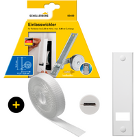 SCHELLENBERG Einlass-Gurtwickler "inkl. Abdeckplatte, Gurtführung, Rollladengurt grau oder weiß", Unterputz Gurtwickler 18,5 cm Lochabstand für das Rollladensystem Maxi von Schellenberg
