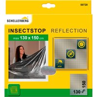 SCHELLENBERG Fliegengitter-Gewebe "Reflection, reflektierender Insektenschutz", für Fenster, 130 x 150 cm, anthrazit von Schellenberg