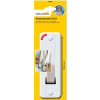 SCHELLENBERG Gurtwickler-Abdeckplatte "Duo Maxi, 16 cm Lochabstand, langlebig aus Kunststoff", Rollladen Abdeckblenden für Gurtwickler und Einlasswickler von Schellenberg