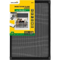 SCHELLENBERG Insektenschutz-Fensterrahmen ""Insectstop Slide", ausziehbares Fliegengitter mit Aluminiumgewebe" ohne bohren, max. 50 x 142 cm in weiß und anthrazit von Schellenberg