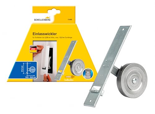 Schellenberg 11400 Rolladen Gurtwickler Unterputz, 21,5 cm Lochabstand, Einlasswickler System Maxi, verzinkt von Schellenberg