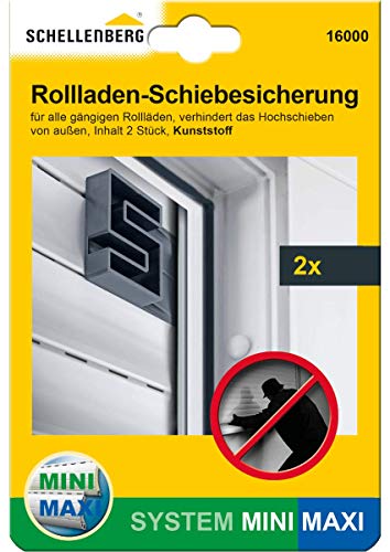 Schellenberg 16000 Rolladen-Schiebesicherung Rolladensicherung gegen Hochschieben 2 Stück (1 Paar) von Schellenberg
