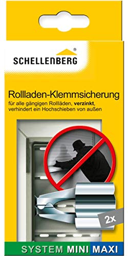 Schellenberg 16003 Klemmsicherung für Rolläden 1er-Pack (2 Stück), Einbruchshemmende Rolladen-Sicherung von Schellenberg