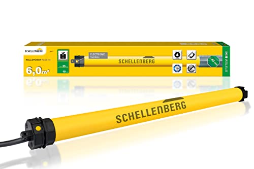 Schellenberg 20411 Elektrischer Rollladenmotor Nm Elektronische Endstellung, Rollladenfläche, für 40 mm Welle, Komplettset, Rollopower Plus 10 Mini, SW 40 / Massimo 6 m² von Schellenberg