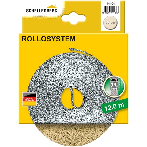 Schellenberg 41101 14 mm breit Mini-System 12 m beige Rollladengurt für Fenster von Schellenberg