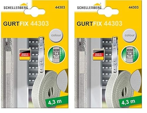 Schellenberg 44303 Grau Gurtfix Reparatursatz der Gurt-Rollladen Breite 14 mm (Packung mit 2) von Schellenberg