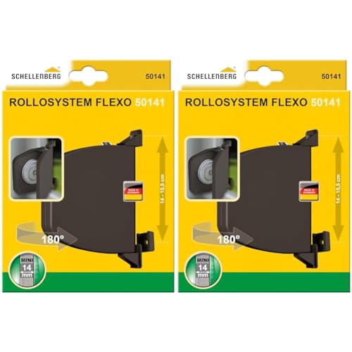 Schellenberg 50141 Gurtwickler Aufputz Passend für (Rollladensysteme) Schellenberg Mini (Packung mit 2) von Schellenberg