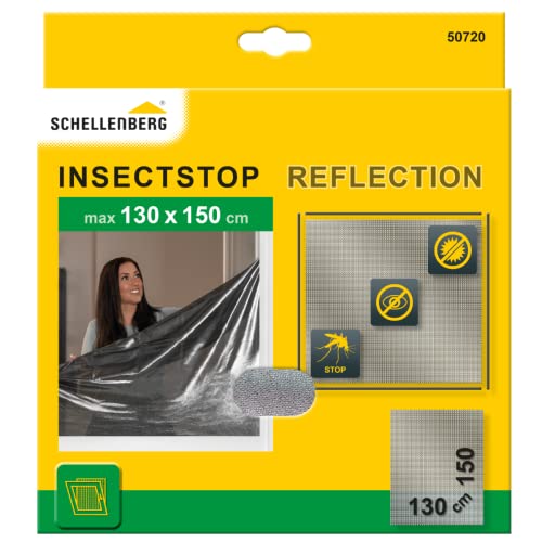 Schellenberg 50720 reflektierendes Fliegengitter Reflection reflektierender-Insektenschutz 130 x 150 cm, Anthrazit von Schellenberg