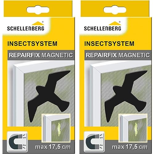 Schellenberg 50777 Insektenschutz Reparatur-Set MAGNETIC Magnetfolie: Fliegengitter reparieren (Packung mit 2) von Schellenberg