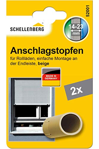 Schellenberg 52001 Rolladenstopper Anschlagstopfen für Rollladen 2 Stück - Doppelpack, Beige von Schellenberg