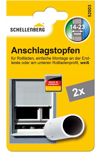 Schellenberg 52003 Rolladenstopper Anschlagstopfen für Rollladen 2 Stück - Doppelpack, Weiß von Schellenberg