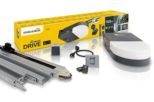 Schellenberg 60923 Garagentorantrieb Smart Drive L mit 2X 868 MHz Handsender, max. Torfläche 10 m², 600 N Zugkraft von Schellenberg