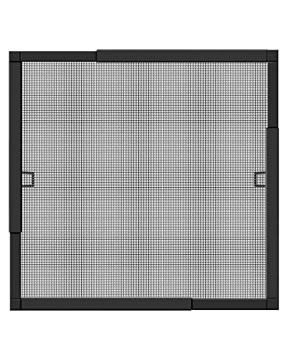 Schellenberg 70081 Insektenschutz Fenster Telescope, Aluminium-Rahmen ohne Bohren und Sägen zu Montieren, Individuelle Größe durch Herausziehen, 140 x 150 cm, Anthrazit von Schellenberg