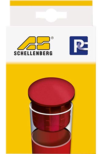 Schellenberg 73144 Pfostenkopf Standard, Abdeckung für Signalpfosten, Durchmesser 65,5 mm, 80 mm Hoch, Rot von Schellenberg